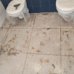 שירותים מלוכלכים לאחר שיפוצים בבית